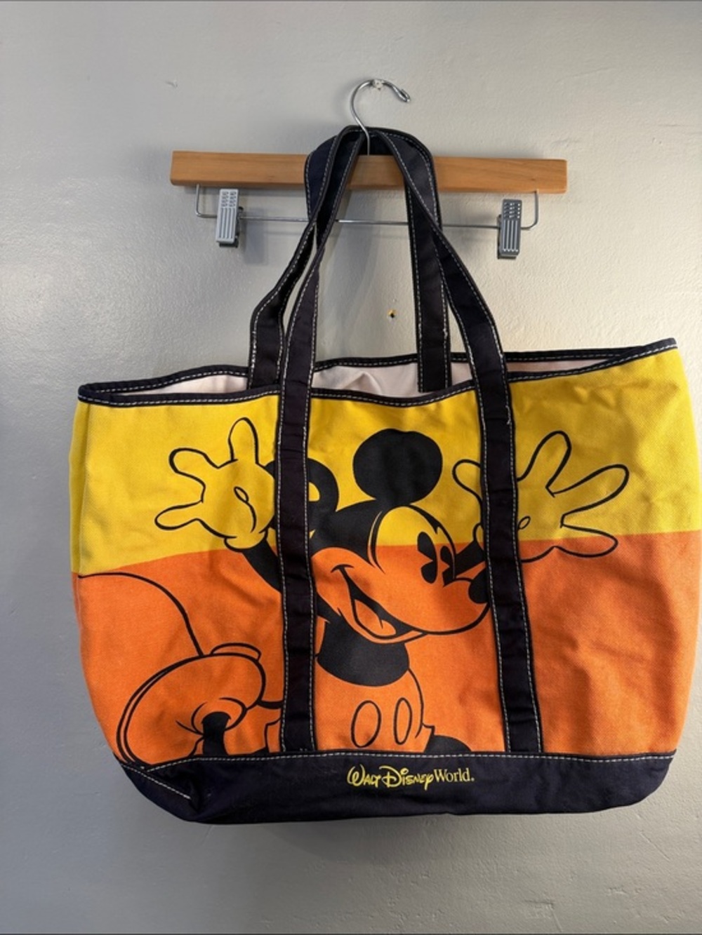 Vintage Canvas Disneyland Disney Mickey Mouse Tote Bag